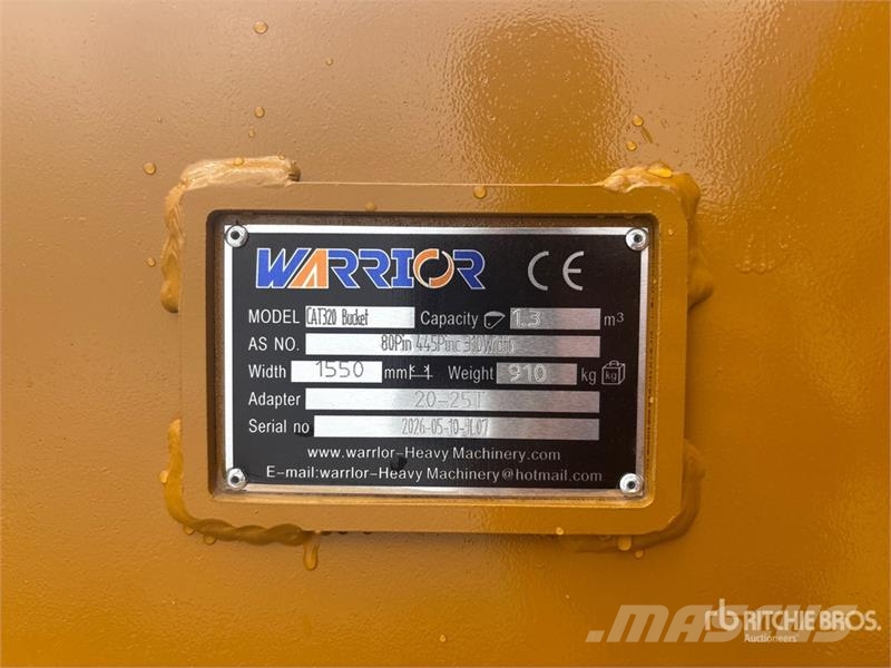 Warrior WBMCC20-1500 59 in Cleanup Excavator Bucket - Fits Kanalak