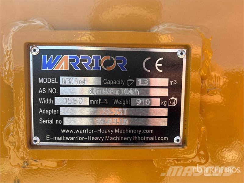 Warrior WBMCC20-1500 60 in Cleanup Excavator Bucket - Fits Cucharones