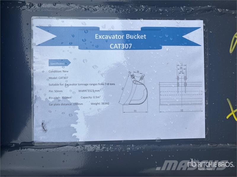 Warrior WBMCC7-1500 59 in Cleanup Excavator Bucket - Fits  Kanalak