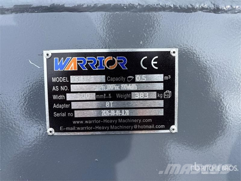 Warrior WBMCC7-1500 59 in Cleanup Excavator Bucket - Fits Žlice
