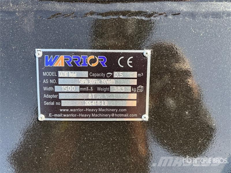 Warrior WBMCC7-1500 59 in Cleanup Excavator Bucket - Fits Cucharones