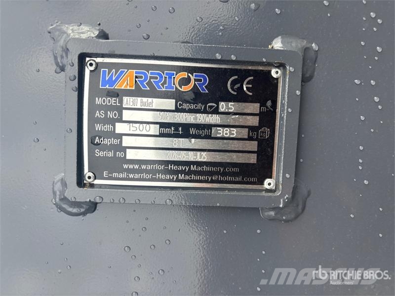 Warrior WBMCC7-1500 59 in Cleanup Excavator Bucket - Fits  Kanalak