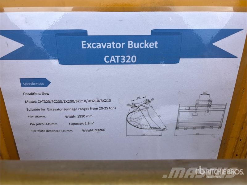 Warrior WBMCRC20-1500 59 in Q/C Digging Excavator Bucket - Žlice