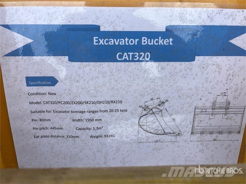 Warrior WBMCRC20-1500 59 in Q/C Digging Excavator Bucket - Žlice
