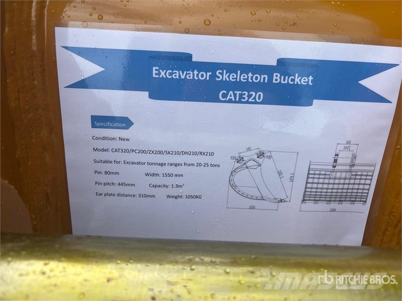 Warrior WBMCS20-025 61 in Skeleton Excavator Bucket - Fits Kanalak