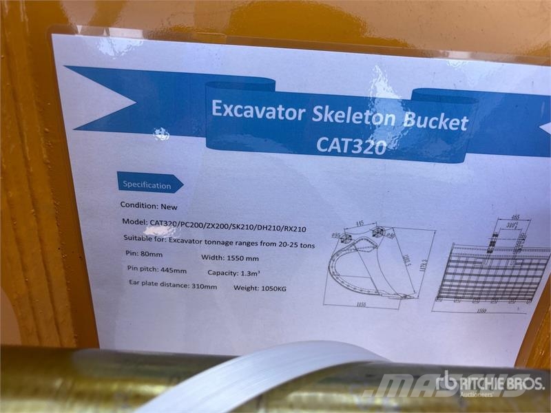 Warrior WBMCS20-025 61 in Skeleton Excavator Bucket - Fits Cucharones