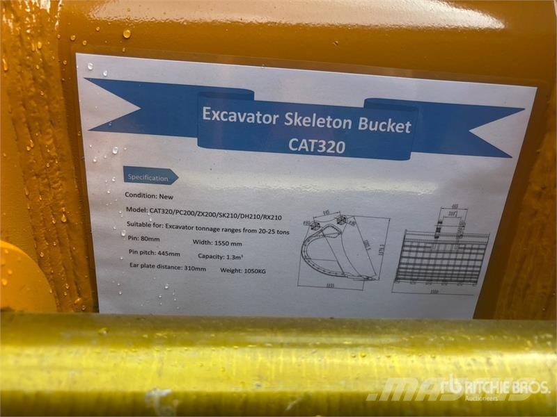 Warrior WBMCS20-025 61 in Skeleton Excavator Bucket - Fits Kanalak