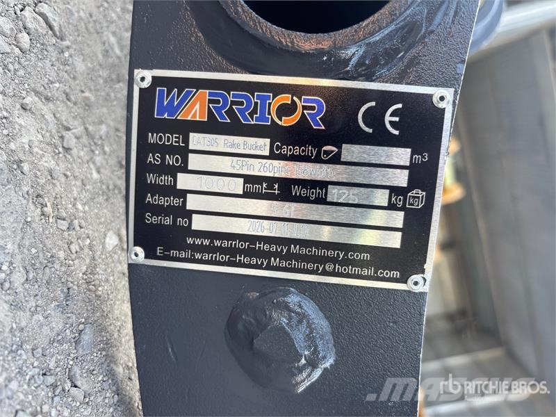Warrior WBRC05-1000 39 in Excavator Rake - Fits Cat 305 /  Pöyhimet ja haravat