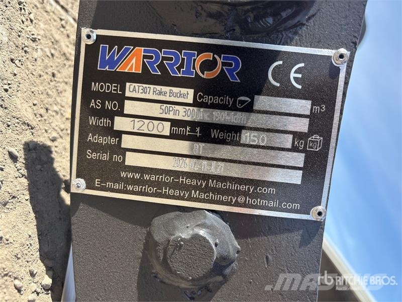 Warrior WBRC07-1200 47 in Excavator Rake - Fits Cat 307 /  Pöyhimet ja haravat