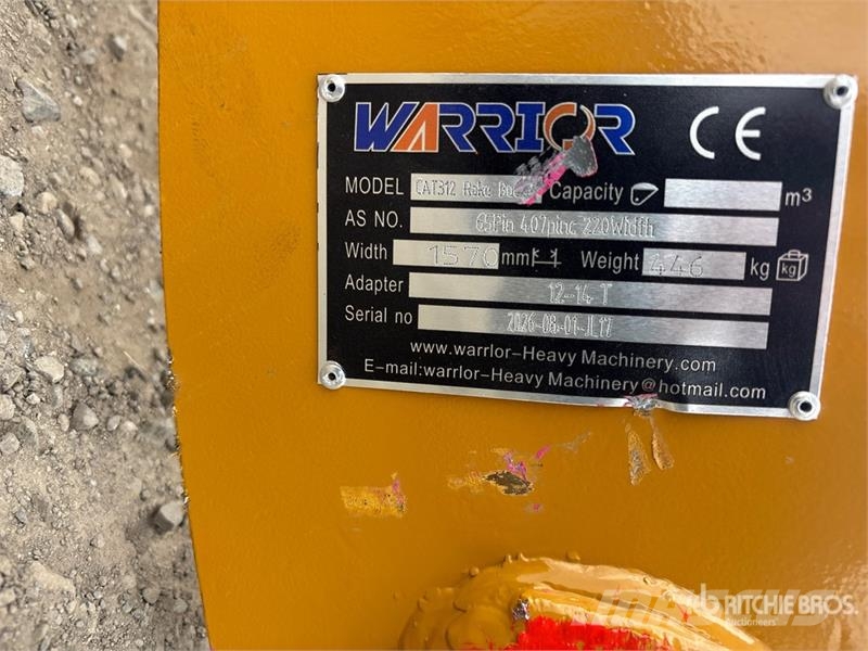 Warrior WBRC12-1620-1 64 in Excavator Rake - Fits Cat 312 Vaalutid ja kaarutid