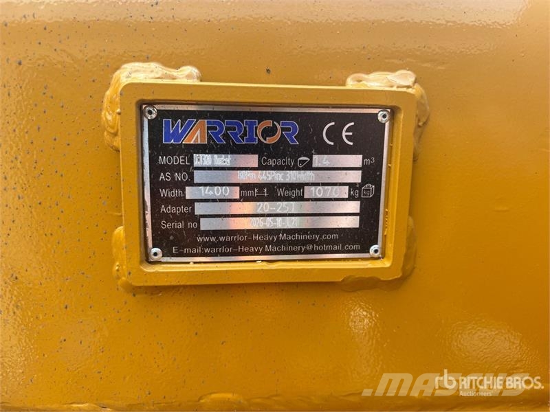 Warrior WBRC20-1400 53 in Digging Excavator Bucket - Fits Kanalak