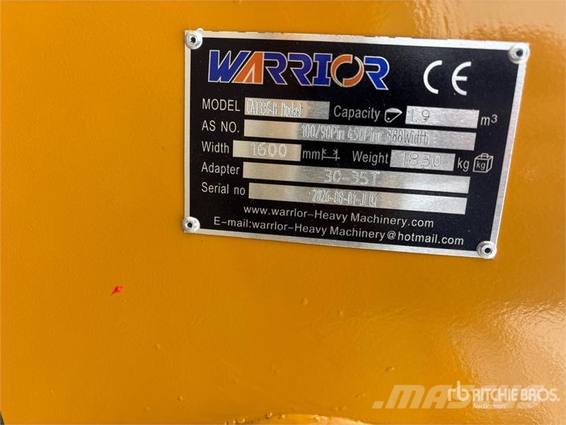 Warrior WBRC30-1650 Excavator Rake - Fits Cat 336 / 30 - 3 Vaalutid ja kaarutid