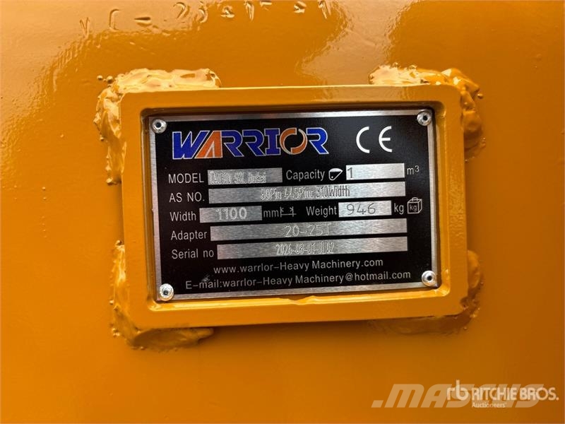 Warrior WBSC20-1100 44 in Skeleton Excavator Bucket - Fits Žlice