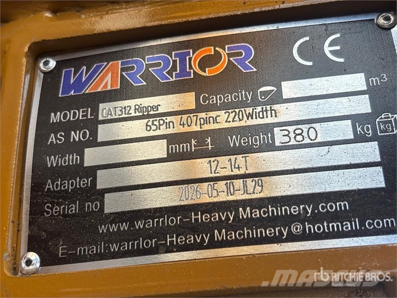 Warrior WRC12 Excavator Ripper - Fits Cat 312 / 12 - 14 to Kaabitsad