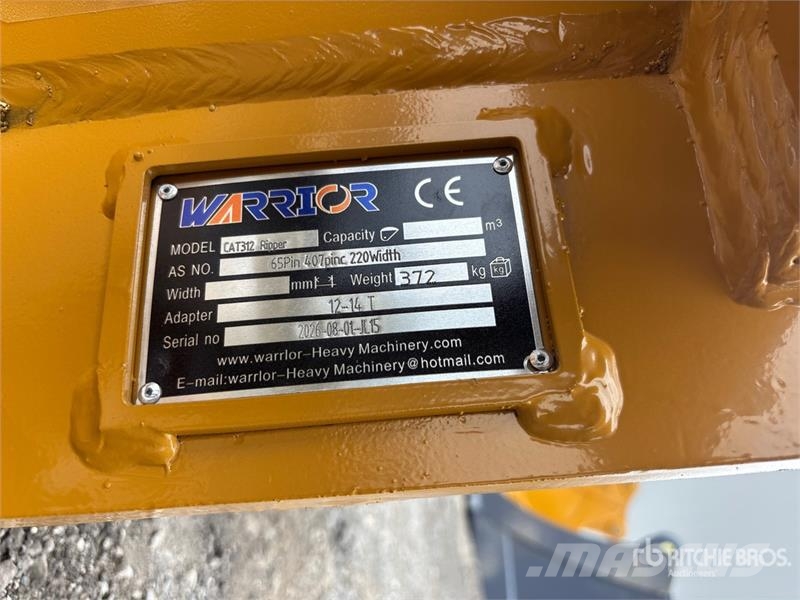 Warrior WRC12 Q/C Excavator Ripper - Fits Cat 312 / 12 - 1 Rahljalniki