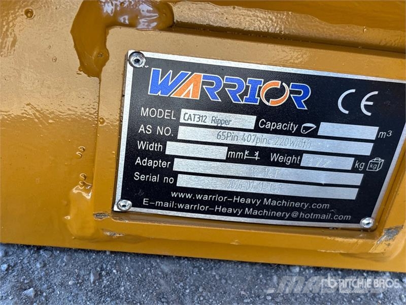 Warrior WRC12 Q/C Excavator Ripper - Fits Cat 312 / 12 - 1 Escarificadoras