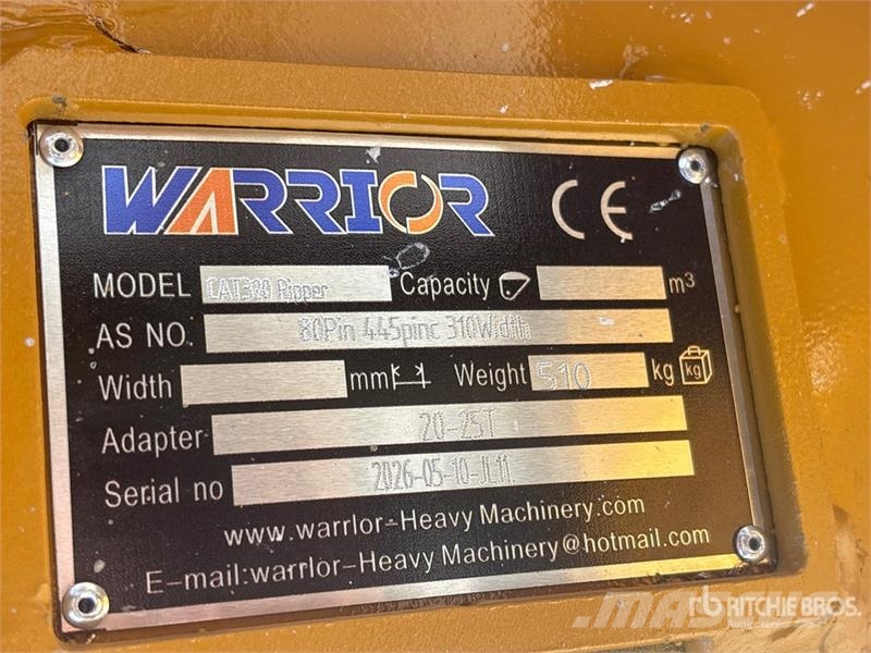 Warrior WRC20-025 Excavator Ripper - Fits Cat 320 / 20 - 2 Kaabitsad