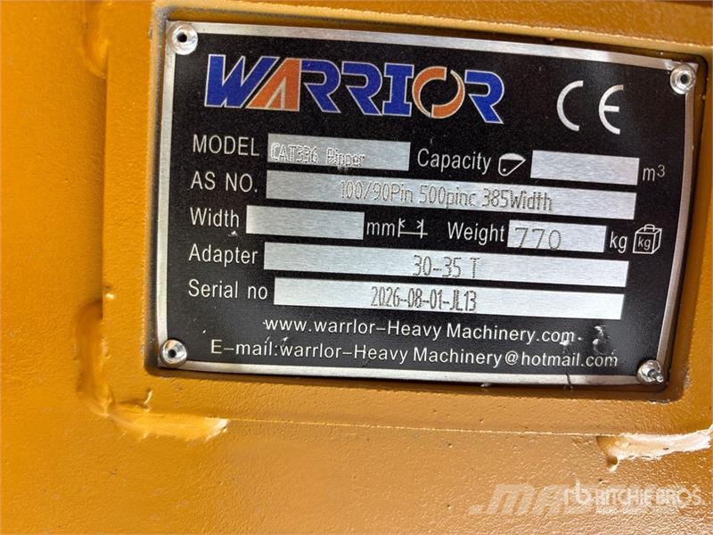Warrior WRC30-035 Excavator Ripper - Fits Cat 336 / 30 - 3 Rahljalniki