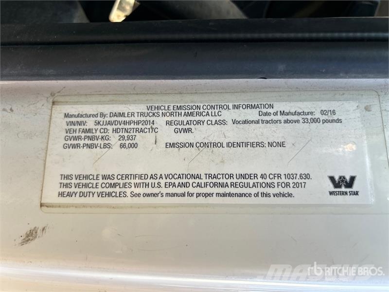 Western Star 4700 6x4 Cab and Chassis Cabines