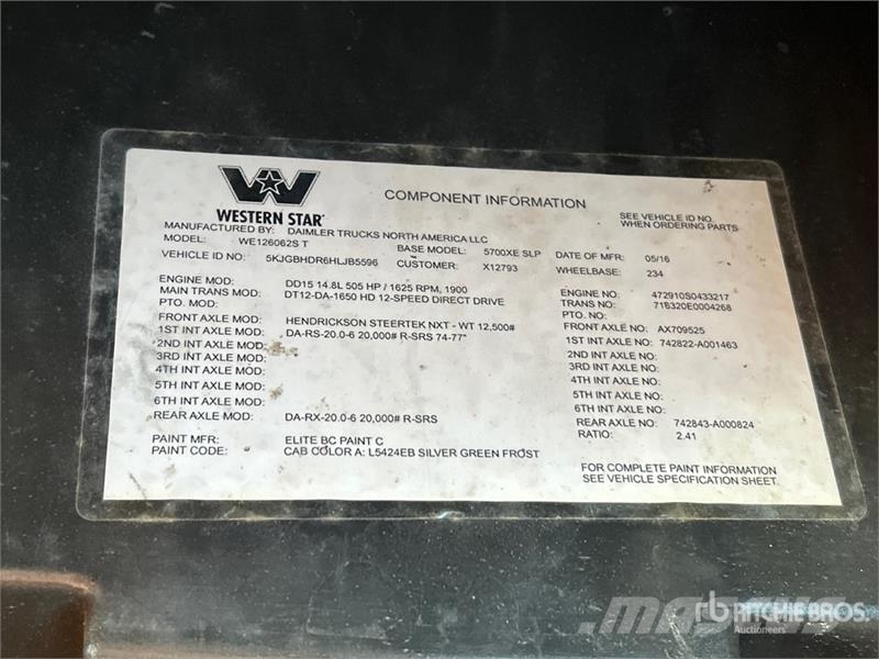 Western Star 5700 6x2 T/A Sleeper Truck Tractor Motrici e Trattori Stradali