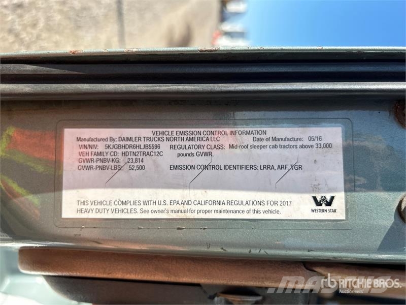 Western Star 5700 6x2 T/A Sleeper Truck Tractor Motrici e Trattori Stradali