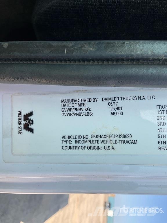 Western Star Foremost on Western Star 4700 6x4 Vacuum Excavato Paine-/imuautot