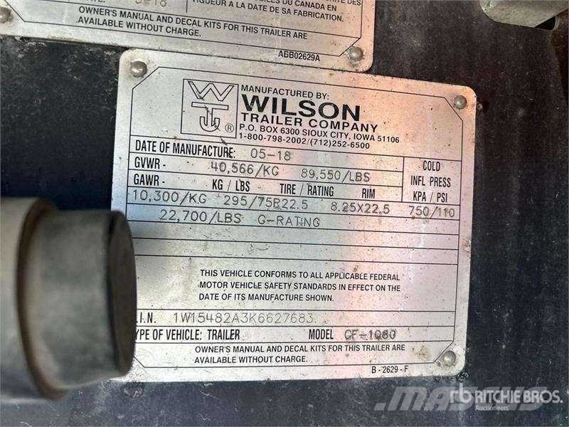 Wilson 48 ft T/A Spread Axle Flatbed Trailer مقطوروات مسطحة/مفصلية الجوانب
