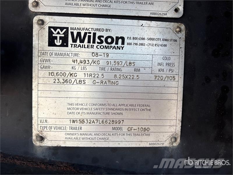 Wilson Roadbrute 53 ft T/A Spread Axle Flatbed Trailer Rimorchi con sponde ribaltabili