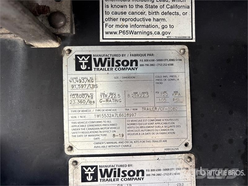 Wilson Roadbrute 53 ft T/A Spread Axle Flatbed Trailer Rimorchi con sponde ribaltabili