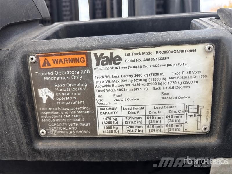 Yale 4350 lb Electric Forklift Električni viličari