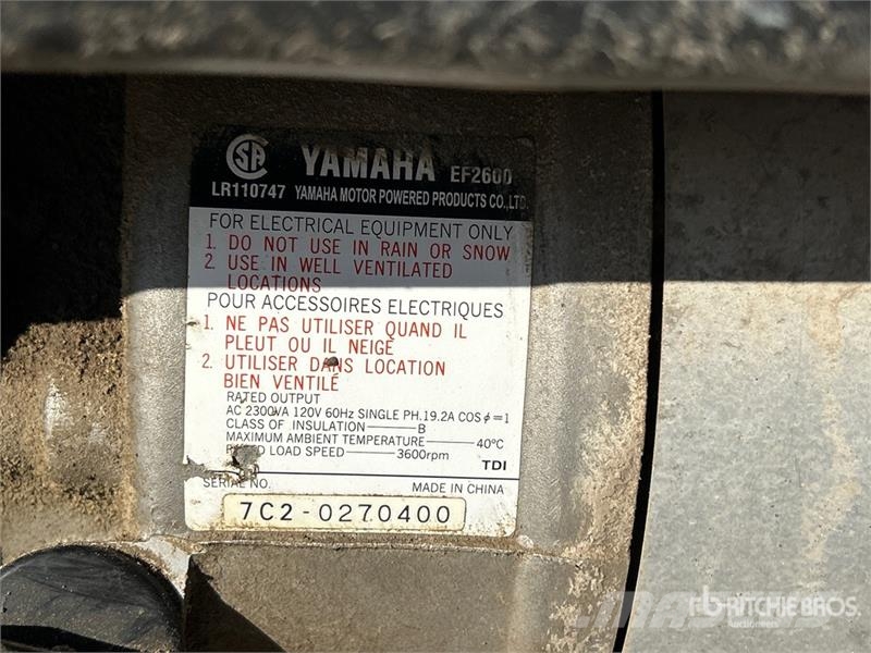 Yamaha EF2600 Portable Generator Set Ostali agregati