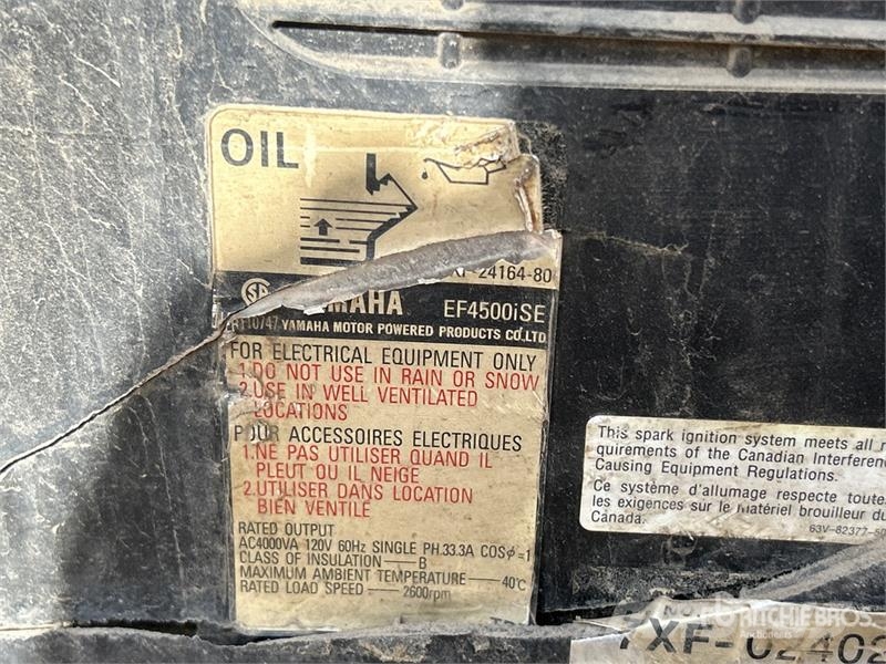 Yamaha EF4500ISE Generator Set (Inoperable) Dizel agregati