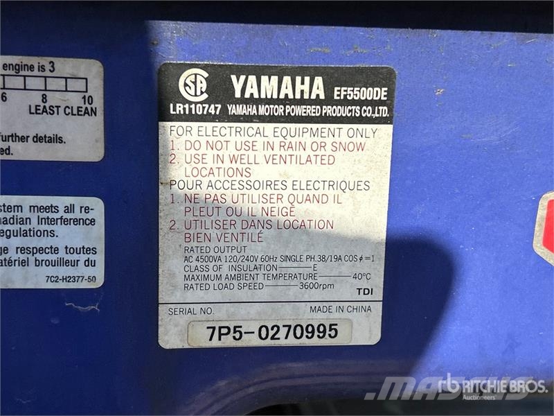 Yamaha EF5500DE Generator Set Dizel agregati