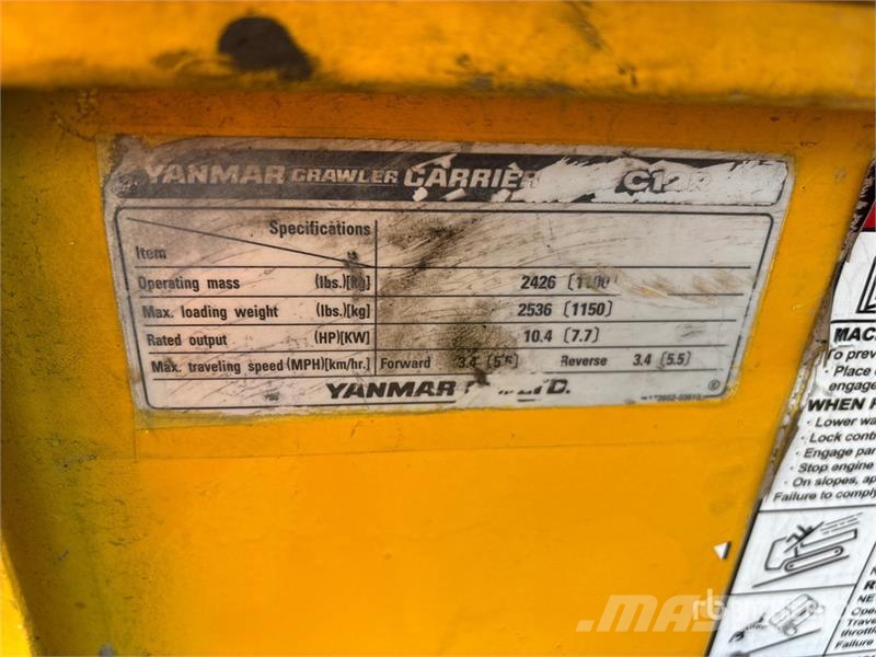 Yanmar C12R Stand-On Mini Crawler Dumper Ne cestni demperji