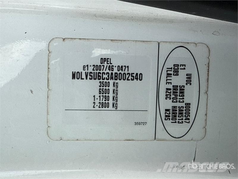 2010 Bonfiglioli P2300L 710 kg on Opel Movano Flat Kranwagen