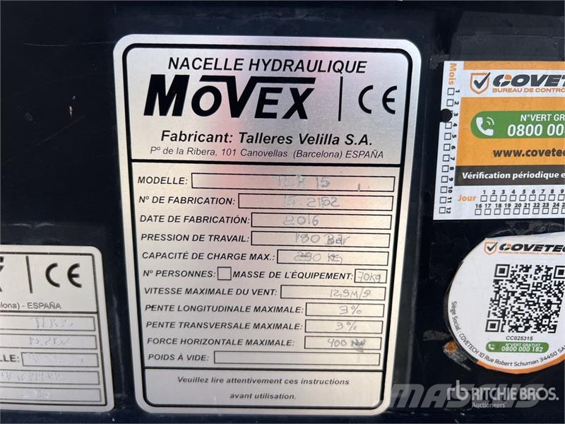  2016 Movex TLR 15 15 m on  Renault  Maxity 140 DXI Avtokošare