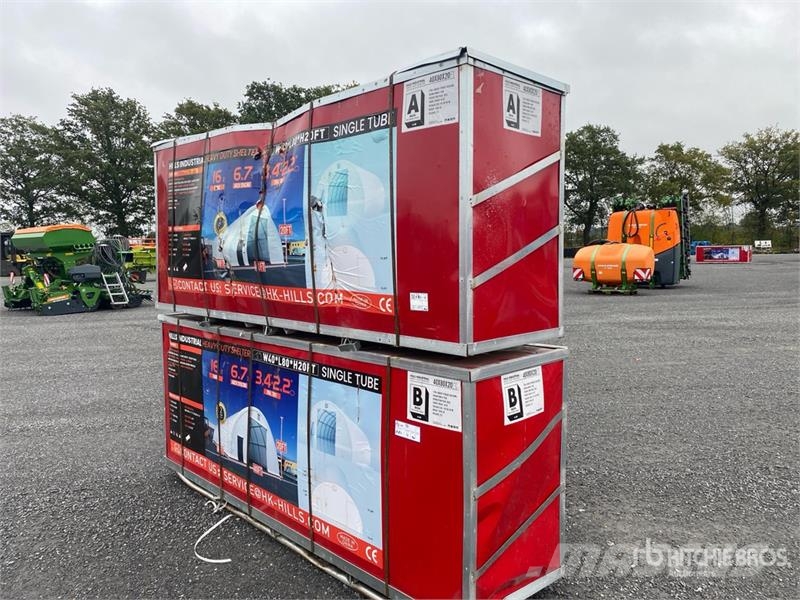 24.38 m (L) × 12.19 m (W) × 6.10 m (H) Semi-Circul Druge prikolice