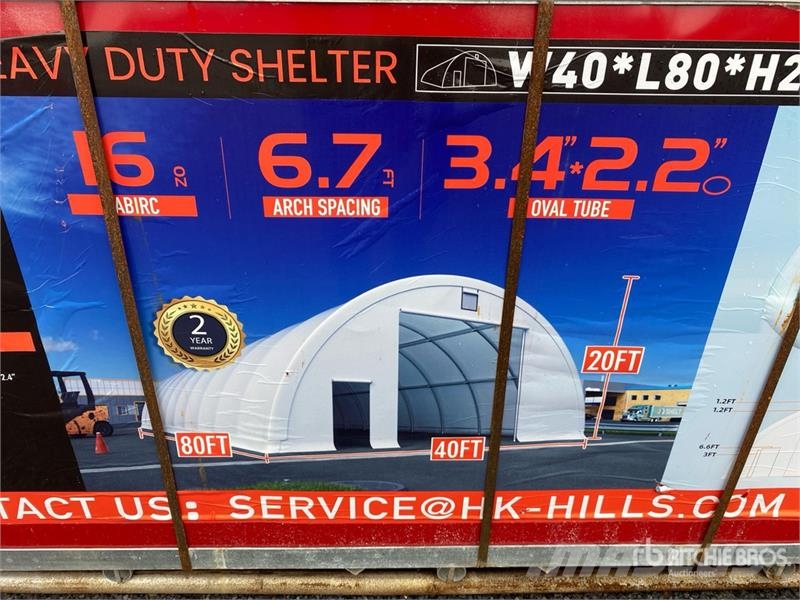 24.38 m (L) × 12.19 m (W) × 6.10 m (H) Semi-Circul Otros remolques