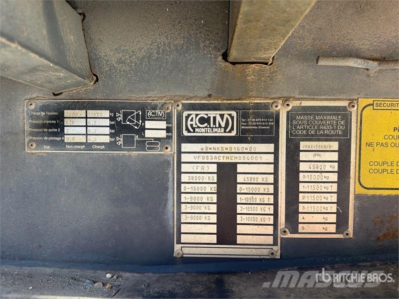 Actm S 46315 Tri/A Semi-Remorque Porte-Engin Lowboy Tra لوادر منخفضة