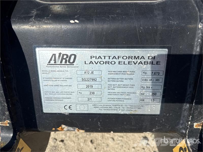 Airo A 12 JE Electric Articulating Boom Lift Съчленени стрелови подемници