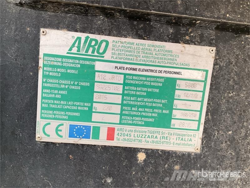 Airo A12JRTD 4WD Diesel Nacelle Articulee Articulating Articulated boom lifts