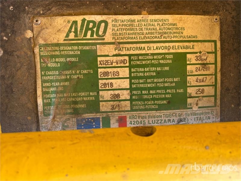 Airo X12EW Electric Scissor Lift Nacelle ciseaux