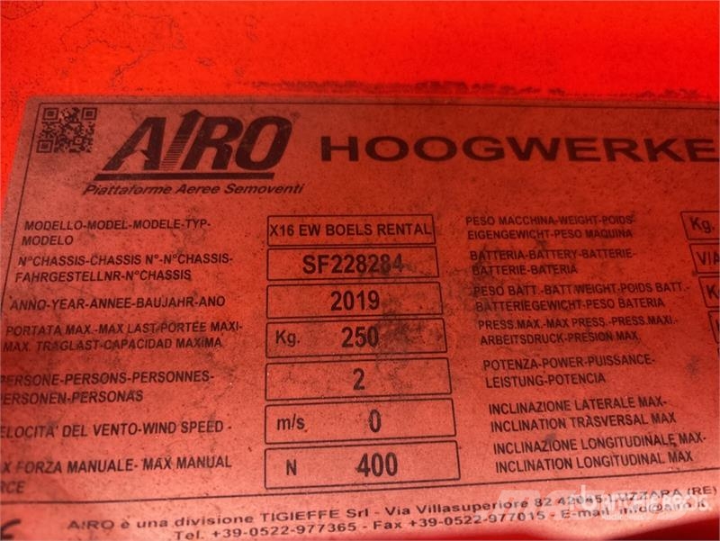 Airo X16 Electric Scissor Lift Škarjaste dvižne ploščadi