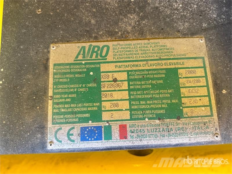 Airo XS 9E Electric Scissor Lift Škarjaste dvižne ploščadi