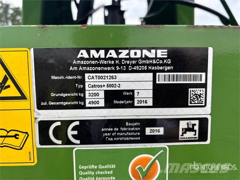 Amazone Catros+ 5002-2 Disc Harrow Tanierové brány