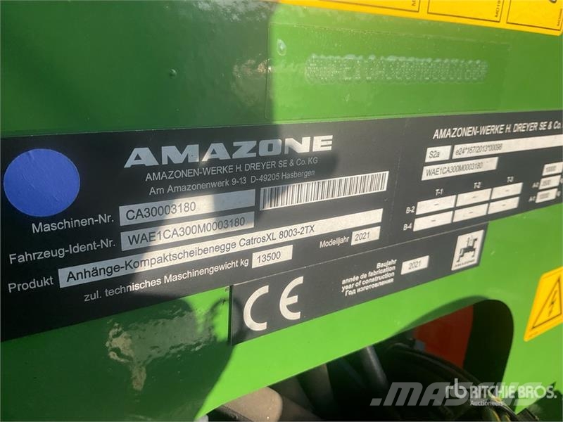 Amazone CatrosXL 8003-2TX Disc Harrow Grape cu disc