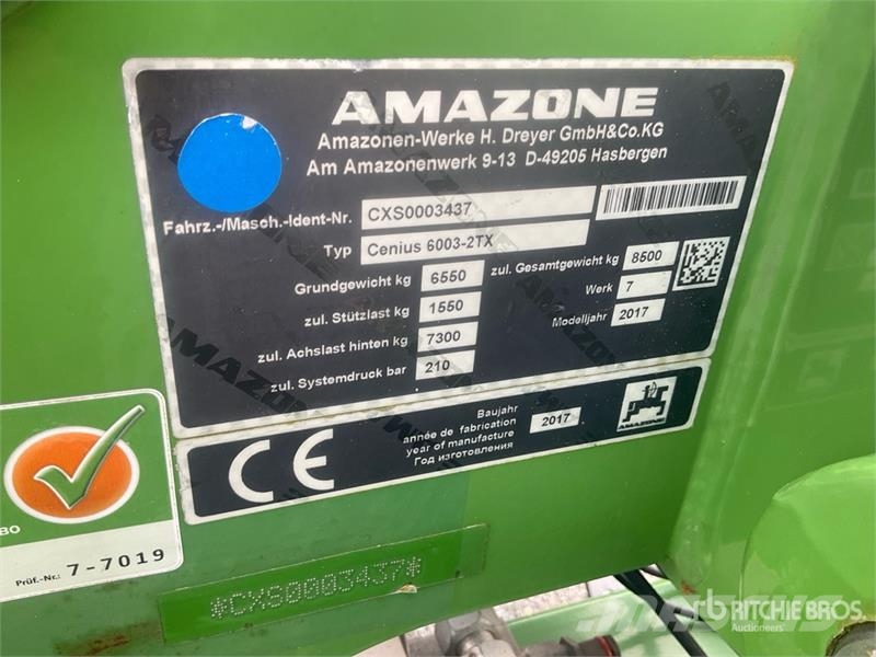 Amazone Cenius 6003-2TX Cultivator Grubber