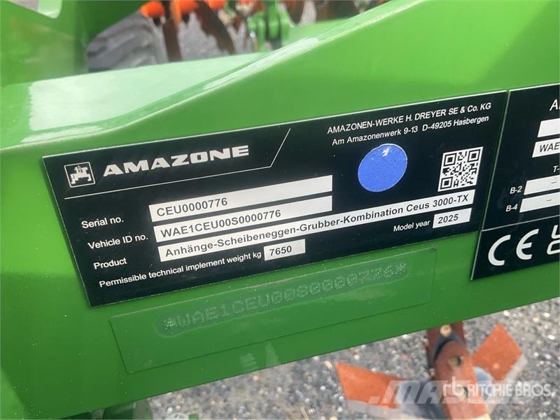 Amazone Ceus 3000-TX Combination Cultivator Kultivatoriai