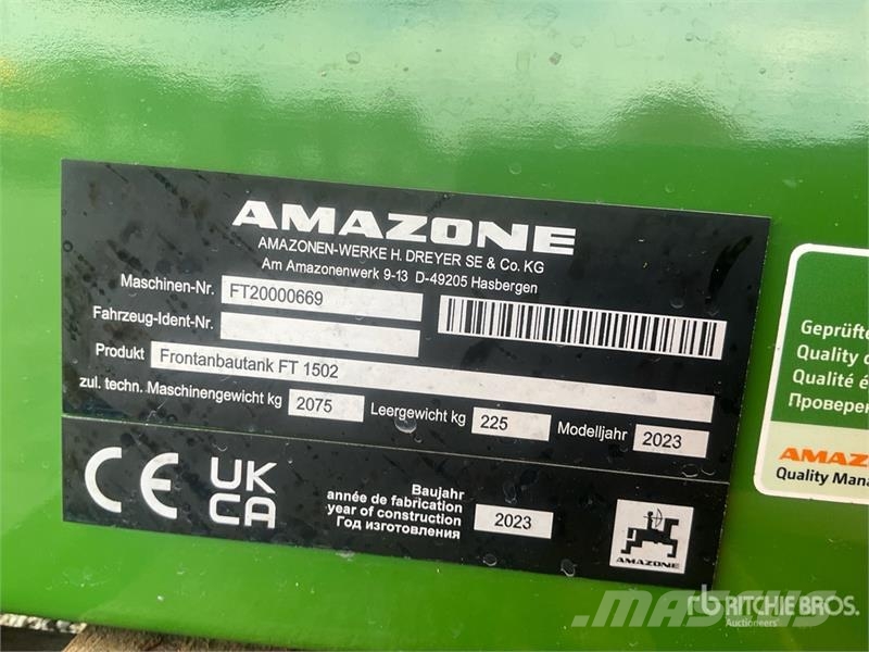 Amazone UF2002 30 m 3-Point Hitch Sprayer Vlečne škropilnice