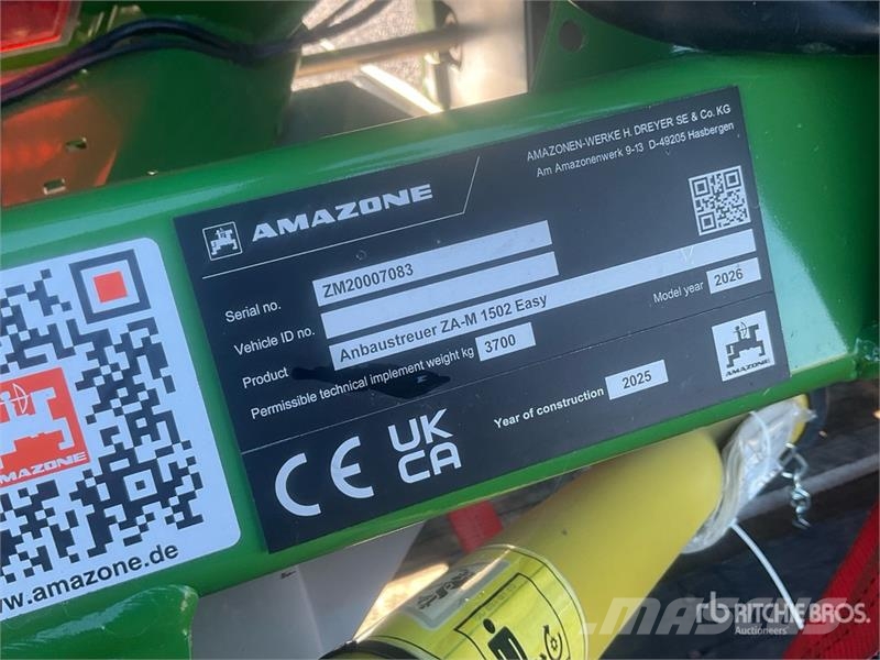 Amazone ZA-M 1502 Fertilizer Spreader (Unused) Pulverizadoras de fertilizante